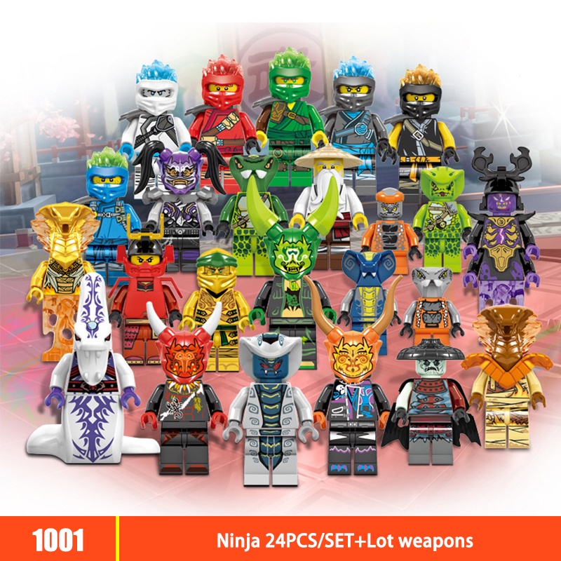 Ninjago MOC บล็อคตัวต่อ รูปโครงกระดูก ทหาร Nya Garmadon Lloyd Samurai ...