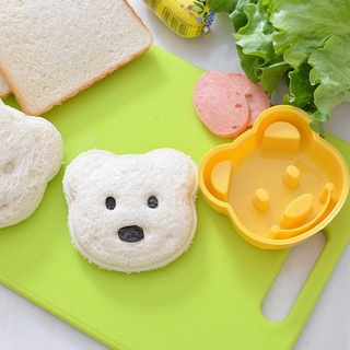 [พร้อมส่ง] แม่พิมพ์การ์ตูนหมีแซนวิชขนมปังปิ้ง / Diy สีเหลืองน่ารักสีเหลืองน่ารัก