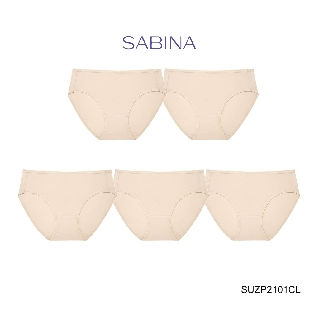ภาพหน้าปกสินค้าSabina กางเกงชั้นใน (Set 5 ชิ้น) (ทรง Bikini) รุ่น Panty Zone รหัส SUZP2101CL สีเนื้ออ่อน