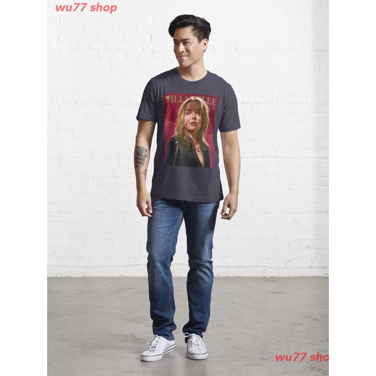 2022-villanelle-painted-portrait-essential-t-shirt-เสื้อยืดพิมพ์ลาย-ดผ้าเด้ง-คอกลม-cotton-แฟชั่น-discount-unisex