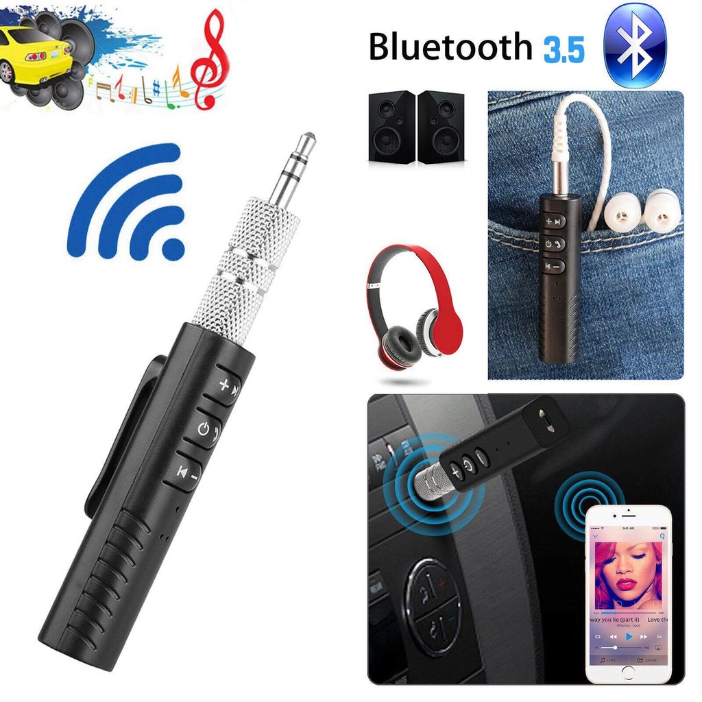 ตัวรับสัญญาณบูลทูธแบบพกพา-บลูทูธในรถยนต์-car-bluetooth-aux-3-5mm-jack-bluetooth-receiver-handsfree-call-bluetooth-adapte