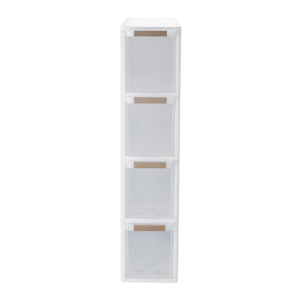 ตู้ลิ้นชักแคบ 4 ชั้น STACKO BENRI 18x47.8x83 ซม. สีขาว ลิ้นชักเก็บของ 4 ...