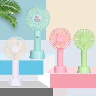 Portable fan series พัดลมมือถือ สีพาสเทล มีฐานตั้งได้ USB ชาร์จไฟได้ พัดลม มือถือ พกพา