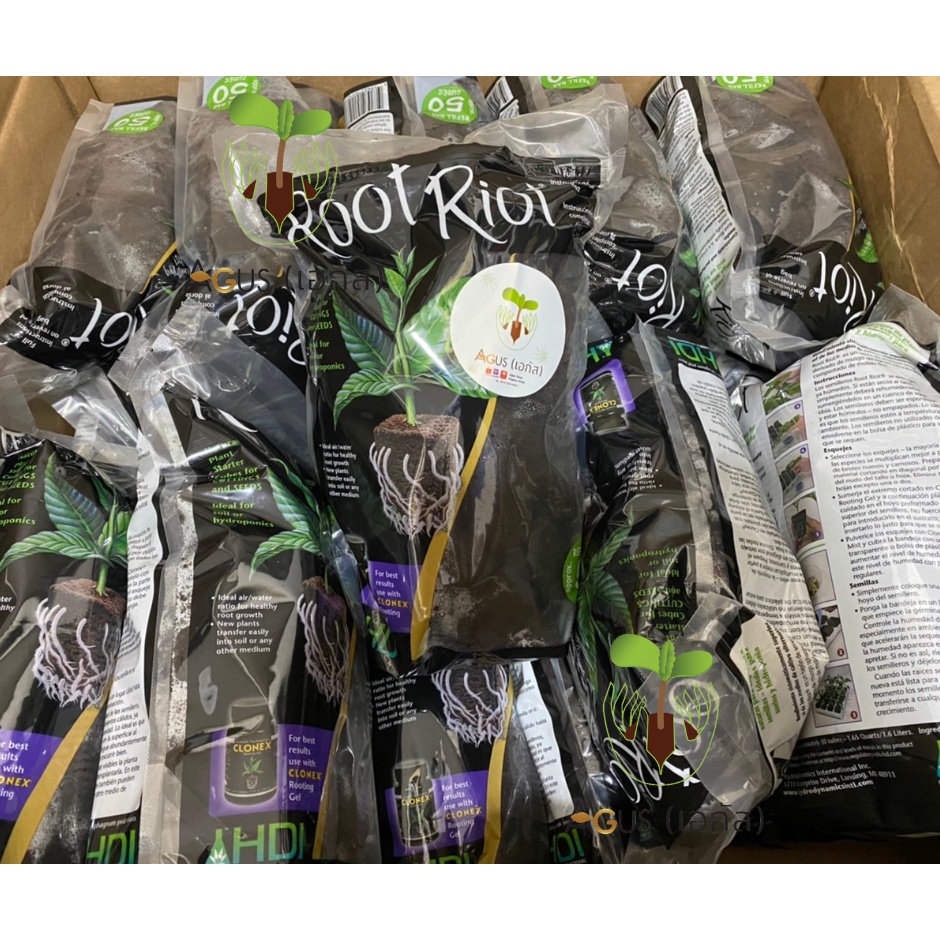 Root Riot แบบ ถุง original package ขนาด 50 ก้อน (50 cubes) ปักชำ เพาะ ...
