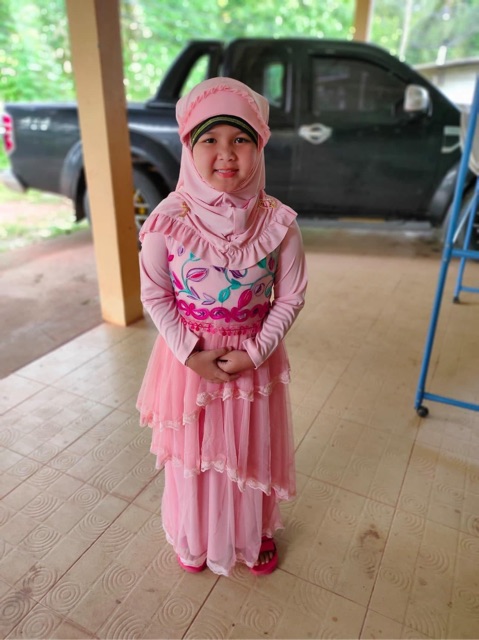 ชุดเดรสเด็กผู้หญิงมุสลิม-gca82