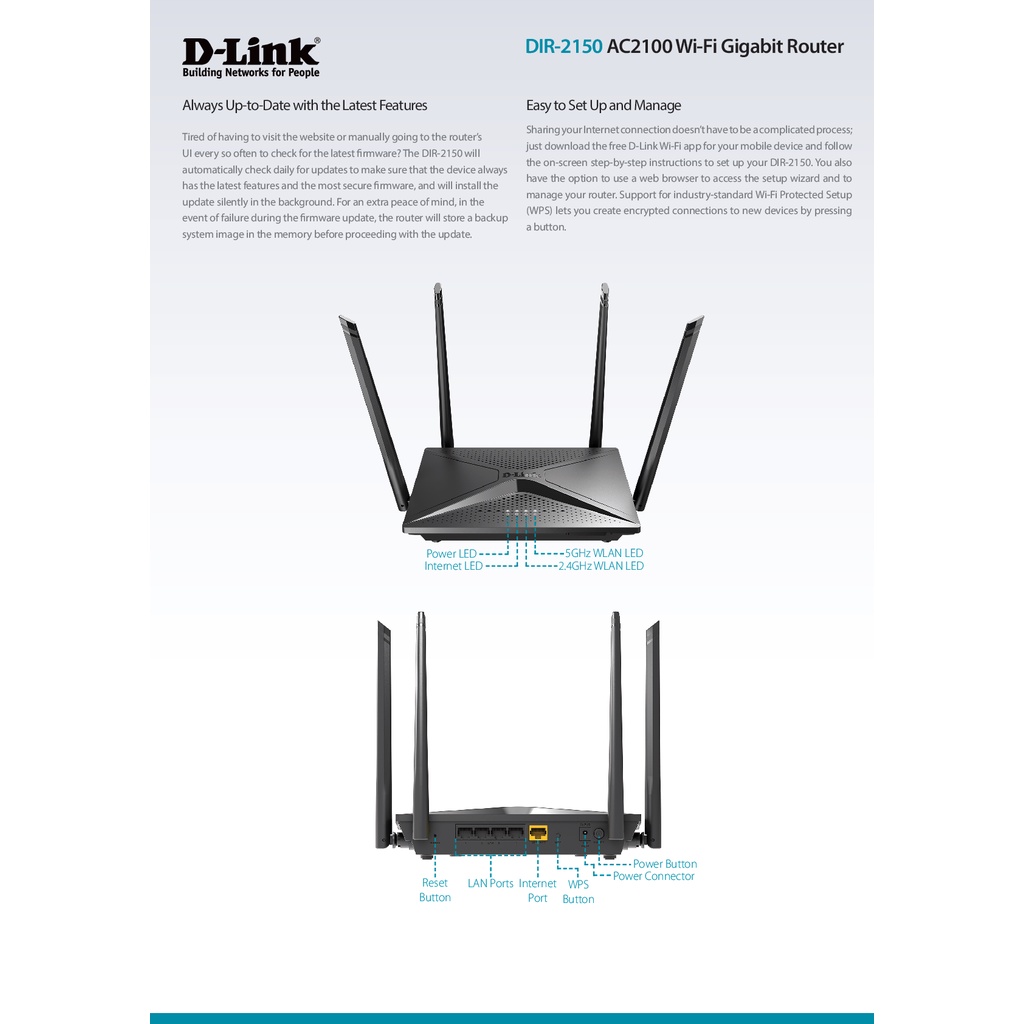 router-d-link-dir-2150-wireless-ac2100-dual-band-gigabit-ของแท้รับประกันตลอดอายุการใช้งาน