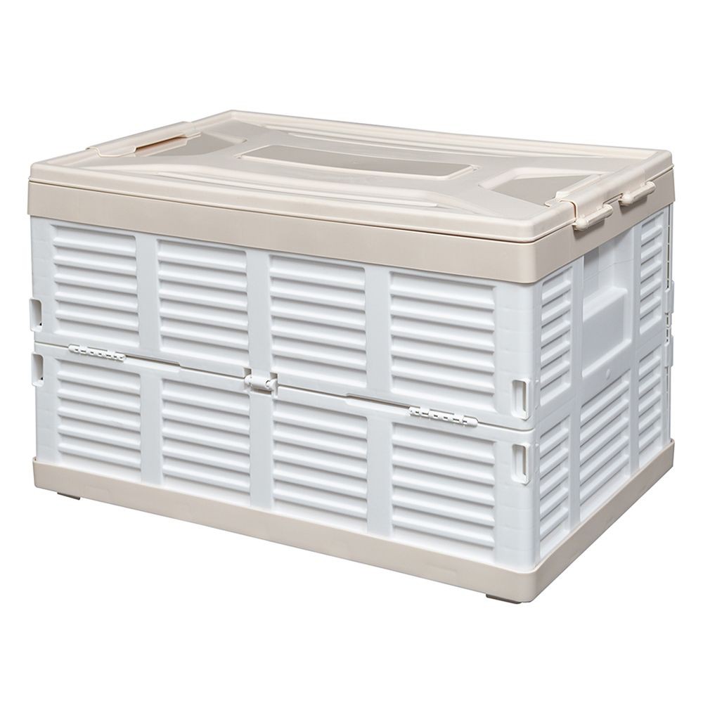 กล่องเก็บของพับได้-stacko-37x56x35-5-ซม-สีเบจ-ขาว-กล่องเก็บของพับได้-อุปกรณ์พื้นฐานที่ควรมีติดบ้าน-ผลิตจากพลาสติกคุณภาพ