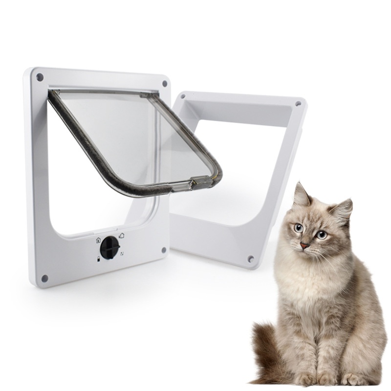 Barbaraa Cat Door Weatherproof 4 Modes Rotary Switch Control Interior ...