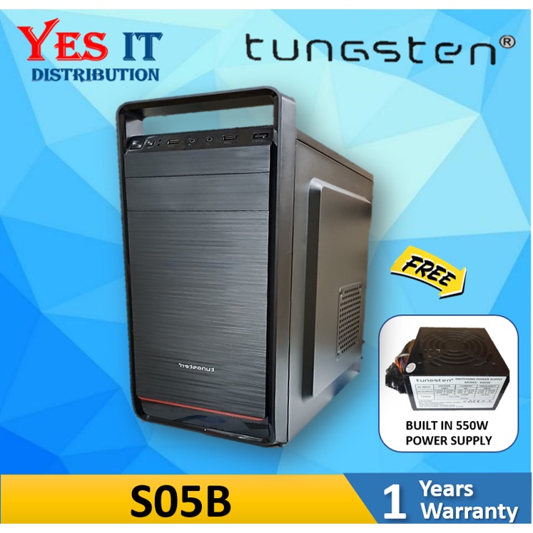 Tungsten CASING S05B - สีดํา (พาวเวอร์ซัพพลายทังสเตนในตัว 550w ...
