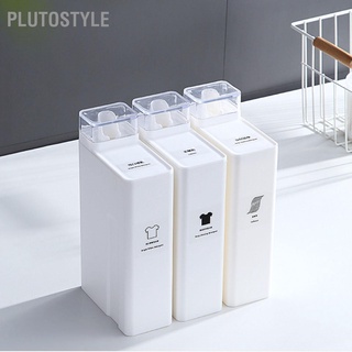 Plutostyle ขวดใส่น้ำยาซักผ้า น้ำยาปรับผ้านุ่ม ใช้ซ้ำได้ สีขาว สําหรับห้องน้ำ ห้องอาบน้ำ