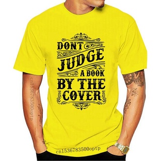 ขายดี!ขายดี เสื้อยืดลําลอง แขนสั้น พิมพ์ลาย Divertente Maglia Con Stampa Frasi Ironiche Dont Judge Book Tuned Male DEml