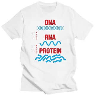 เสื้อยืดคอกลม พิมพ์ลาย The Building Molecular Biology Dna Rna Protein Cell Biology สําหรับผู้ชาย