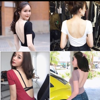 🔥aimorn_shop🔥บอดี้สูทเว้าหลัง แขนสั้น เนื้อผ้าใส่สบาย งานสวยแอบเซ็กซี่เบาๆ