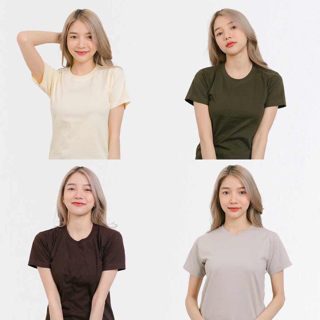 cotton-th-เสื้อยืดสีพื้น-โทนเข้มอ่อน-earth-tone-คอกลม-แขนสั้น-cottonแท้100-no-32-เสื้อยืดแขนสัน