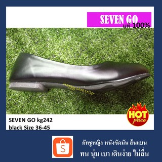 ภาพขนาดย่อของภาพหน้าปกสินค้ารองเท้าคัทชู หนัง หญิง ส้นแบน seven go Size 36-46 จากร้าน kenvisit บน Shopee
