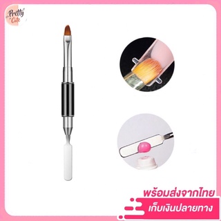 แปรงโพลีเจล พู่กันต่อ uv poly gel brush ทาสีเจล สีอะคริลิก แปรงต่อเล็บ แปรงทาเล็บ