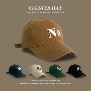 หมวกเบสบอล ปักลายตัวอักษร N8 เข้ากับทุกการแต่งกาย สไตล์เกาหลีใต้