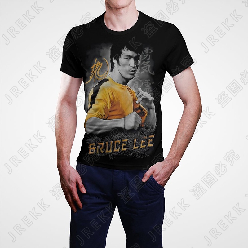 เสื้อยืดแขนสั้น-พิมพ์ลายอนิเมะ-bruce-lee-3-มิติ-แนวสตรีท-แฟชั่นฤดูร้อน-สําหรับผู้ชาย-และผู้หญิง-2023