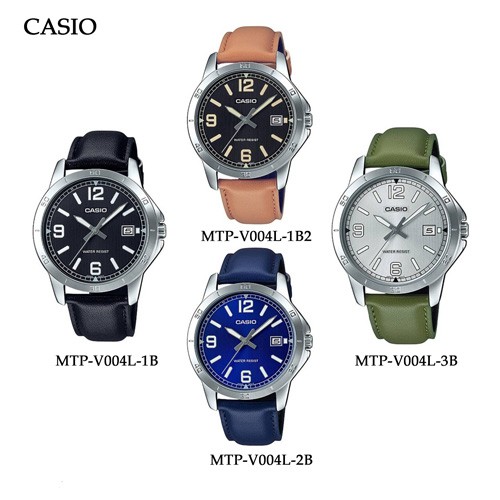 ภาพหน้าปกสินค้าCasio Standard นาฬิกาข้อมือผู้ชาย สายหนัง รุ่น MTP-V004L