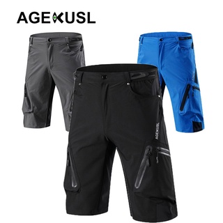Agekusl กางเกงขาสั้นลําลอง ความหนาแน่นสูง เหมาะกับฤดูร้อน สําหรับขี่จักรยาน MTB