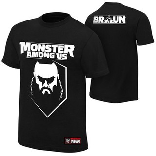 เสื้อยืด เสื้อมวยปล้ำ เก็บเงินปลายทางได้ Braun Strowman Monster Among Us  ไซส์ M