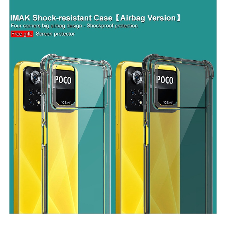 imak-xiaomi-poco-x4-pro-5g-ใส-กันกระแทก-เคส-tpu-นิ่ม-เคสใส-ซิลิโคน-ฝาหลัง-ฟิล์มหน้าจอ