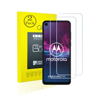 [2 แพ็ค] กระจกนิรภัยกันรอยหน้าจอ 2.5D 9H ป้องกันรอยนิ้วมือ สําหรับ Motorola One Action One