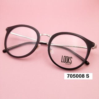 กรอบแว่นสายตาวินเทจ ทรงหยดน้ำใหญ่ น้ำหนักเบา รุ่น705008 สีดำ