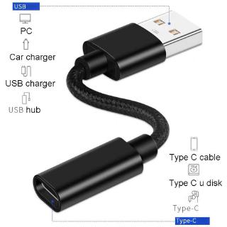 bang usb 2 . 0 to type c female สายเคเบิ้ลสําหรับหูฟัง huawei freelace