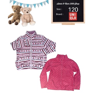 เสื้อกันหนาวเด็กผู้หญิงไม่มีตำหนิแบรนด์ Uniqlo ไซด์ 120