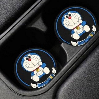 อุปกรณ์ แต่งรถ ยางซีรีโคน กันลื่น ในรถ ลาย โดราเอม่อน Doraemon เซ็ตละ 2 ชิ้น (1 คู่) ขนาดเส้นผ่านศูนย์กลาง 7cm