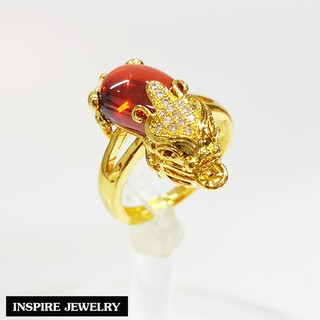 ภาพหน้าปกสินค้าInspire Jewelry (NN) ,แหวนปี่เซียะคาบเหรียญ งาน Design ตัวเรือนหุ้มทองแท้  24K  เสริมดวง แก้ชง (พิเศษ ปรับขนาดเองได้) ที่เกี่ยวข้อง