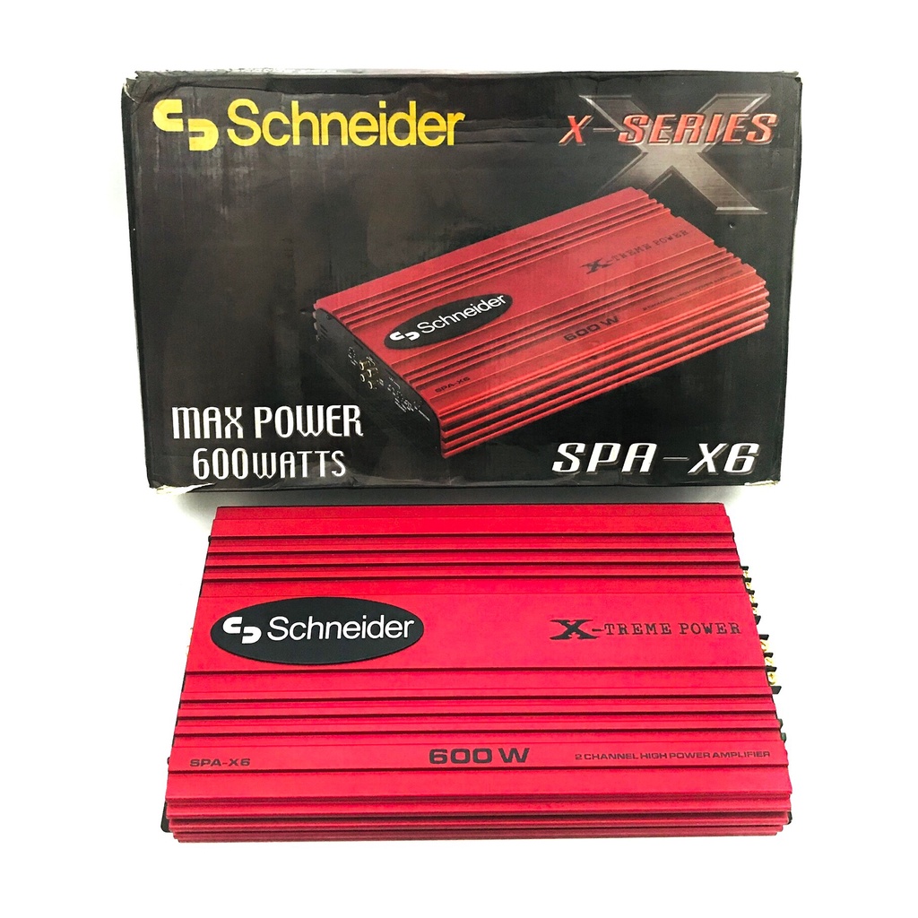 เพาเวอร์แอมป์ติดรถยนต์ดีๆ-schneider-รุ่น-spa-x6-class-ab-2ch-สีแดง-สินค้าเคลียร์สต๊อก-ขายตามสภาพ