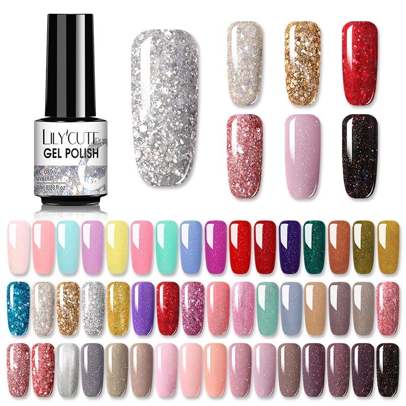 โพส4-สีทาเล็บเจล-ยาทาเล็บเจล-สีเจล-7ml-lily-cute-เม็ดสีแน่น-ติดทน-nail-gel-polish