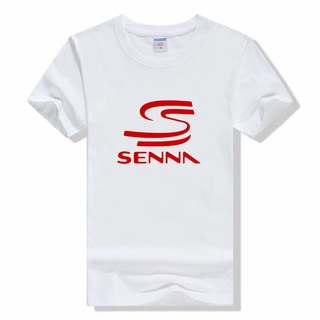 [S-5XL] ใหม่ เสื้อยืดผ้าฝ้าย พิมพ์ลาย F-1 Legend Ayrton Senna Racing S-5XL แฟชั่นฤดูร้อน สําหรับผู้ชาย