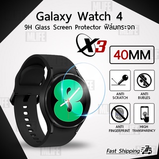 กระจก 2.5D – นาฬิกา Samsung watch 4 40mm แบบสุญญากาศ ฟิล์มกันรอย กระจกนิรภัย เต็มจอ - Premium 2.5D Curved Tempered Glass