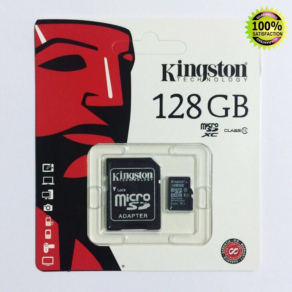 ภาพหน้าปกสินค้าKingston Memory Card Micro SD SDHC 128GB Class 10 4GB 8GB 16GB 32GB 64GB 128GB 256GB 512GB
