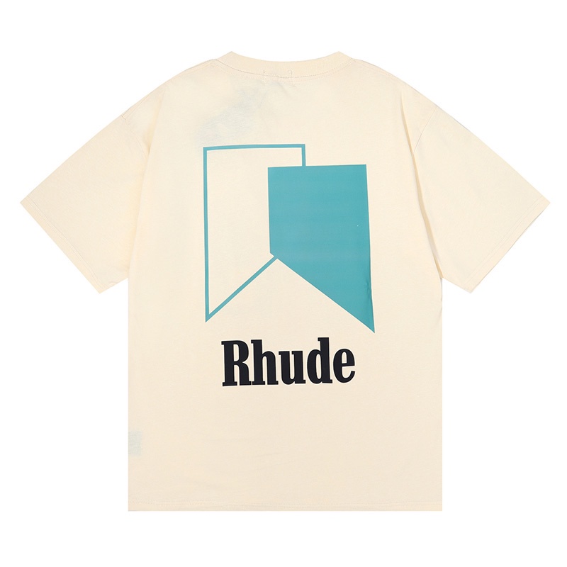 rhude-เสื้อยืดลําลอง-แขนสั้น-คอกลม-ทรงหลวม-คุณภาพดี-แฟชั่นสําหรับผู้ชาย-และผู้หญิง-ใหม่