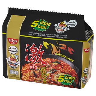 สินค้า นิสชินบะหมี่กึ่งสําเร็จรูป รสไก่เผ็ดเกาหลี 60 กรัม ( 5 ซอง)