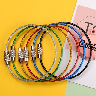สินค้า Car key ring Wire loop Keychain Rainbow colors พวงกุญแจรถ ห่วงลวด พวงกุญแจ สีรุ้ง 15cm