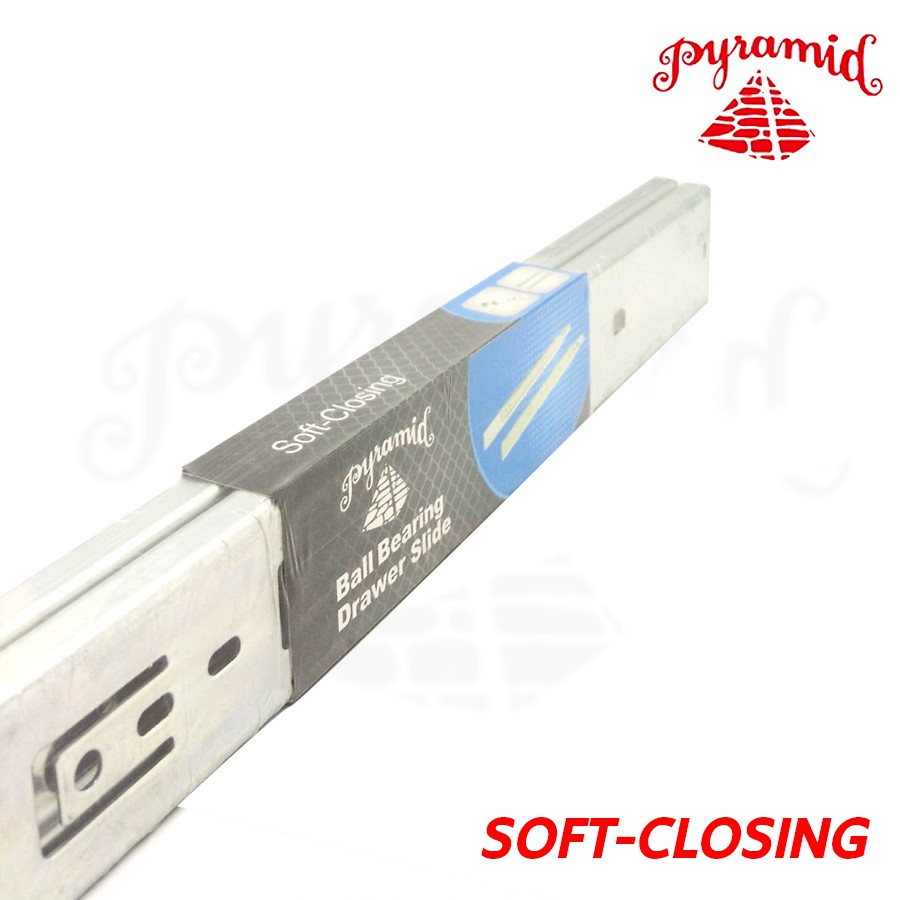 pyramid-รางลิ้นชักระบบซอฟโค้ด-soft-close-10-นิ้ว-รางลิ้นชักลูแบบปิดอัตโนมัติเป็นลักษณะรางลิ้นชักรับด้านข้าง