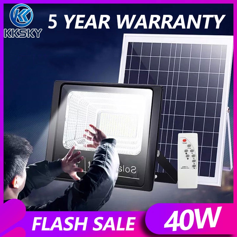 solar cell 40 W ไฟพลังแสงอาทิต Solar light Outdoor Solar Light ไฟสปอร์ต ...