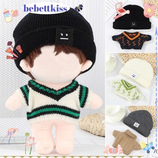 BEBETTFORM 1Pc Suit For 20cm Doll Clothes DIY Sweater Wool Hat Plush Toys Clothing Makeup Handmade Accessories