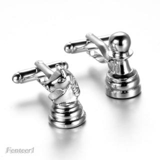 Vintage Silver Chess Design Mens Shirt Cufflinks Cuff Links Jewelry Gifts