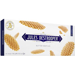 Jules Destrooper Biscuit Butter Waffles, Box 100g. จูลส์ บัตเตอร์ วาฟเฟิลส์ 100 กรัม