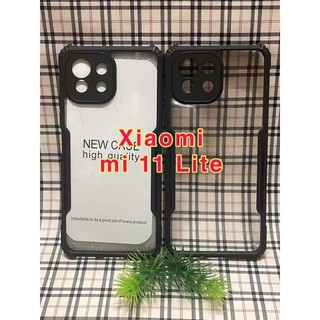 (พร้อมส่งในไทย)เคสกันกระแทกขอบสีหลังใสXiaomi Mi11 5G/Mi 11Lite/Redmi9