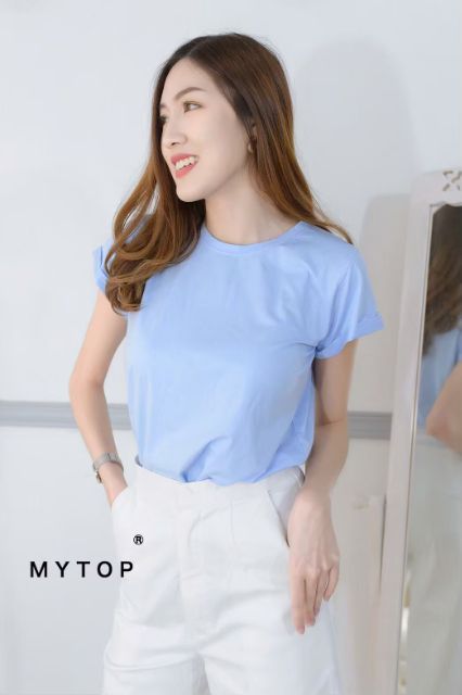 my-top-new-in-code-k24-เสื้อยืดคอกลม-แขนเบิ้ล-งานสวยน่ารัก-เนื้อผ้าzara-งานคุณภาพเกรด-a
