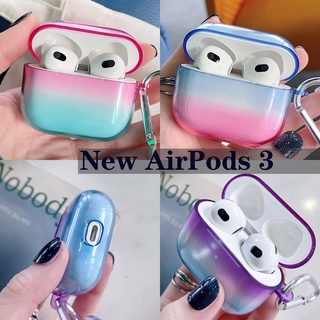 ใหม่ compatible AirPods 3 เคสไล่ระดับสีเคสสำหรับ compatible AirPods (3rd) เคส 2021 ใหม่ compatible AirPods3 หูฟังเคสป้องกัน 3rd เคส compatible AirPodsPro เคส compatible AirPods2gen เคส