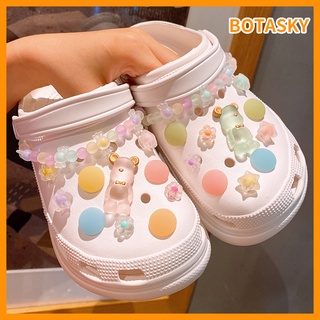 Crocs หัวเข็มขัด ประดับลูกปัด รูปดาว ดอกไม้ DIY สําหรับเด็ก