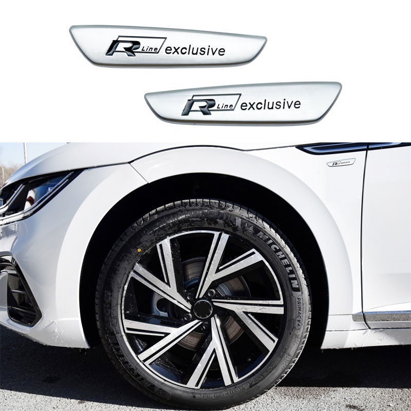 คู่รถด้านข้าง Fender Motorsports R-Line สติกเกอร์ป้ายสัญลักษณ์ Decals ...